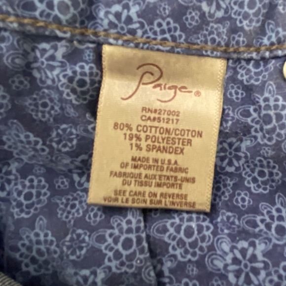 Paige Skyline Skinny Blue Denim Jeans - Picture 5 of 9